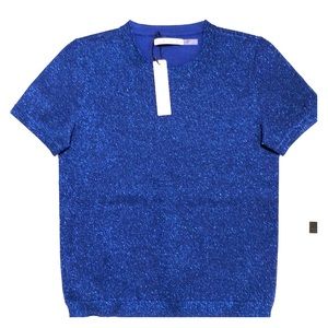 Alice + Olivia sparkly blue t-shirt/sweater (S)